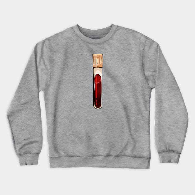 Blood Vial Crewneck Sweatshirt by oixxoart